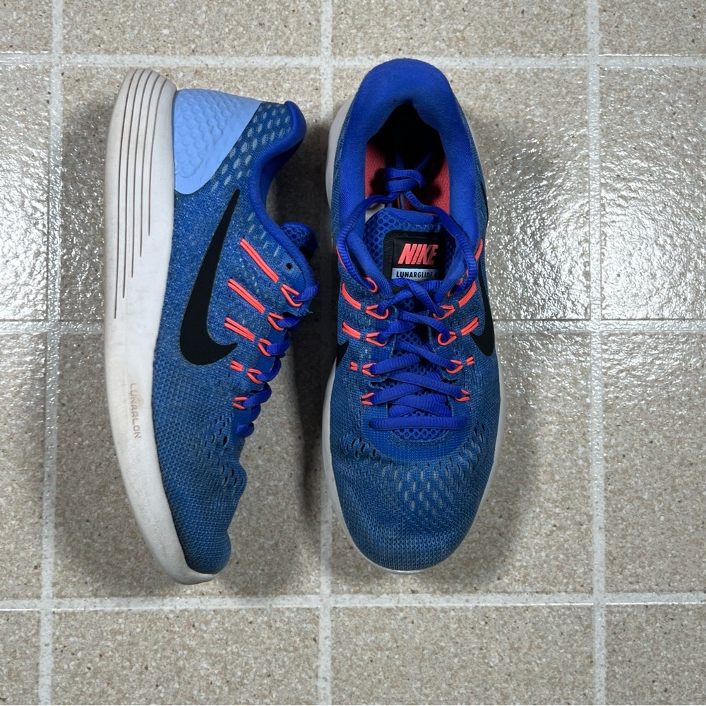 Nike Womens Lunarglide 8 Blue Running Shoes Sneakers AA8677-406 Sz 7.5 L…‎
